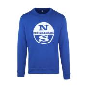 Katoenmix ronde hals sweatshirt North Sails , Blue , Heren
