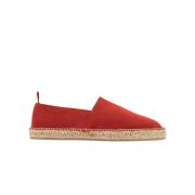 Rust Suede Espadrilles Scarosso , Red , Heren