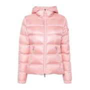 Roze Gewatteerde Hoodiejas Moncler , Pink , Dames