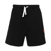 Zwarte katoenen Bermuda shorts met logo Vision OF Super , Black , Here...