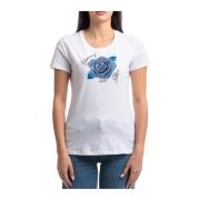 Bedrukt Rhinestone T-shirt Liu Jo , White , Dames