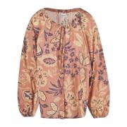 Katoenen blouse met boothals Ottod'Ame , Multicolor , Dames