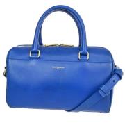 Pre-owned Leather handbags Yves Saint Laurent Vintage , Blue , Dames