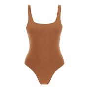 Metallic Lycra Badpak Lido , Brown , Dames