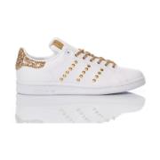 Handgemaakte Wit Goud Sneakers Adidas , Multicolor , Dames