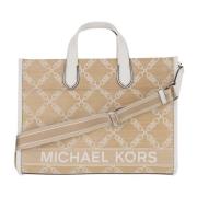 Strooien Tas met Logodetails Michael Kors , Beige , Dames