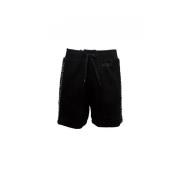 Zwarte katoenen shorts V3A6703 - 9410 Moschino , Black , Heren