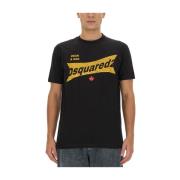 Cool Fit Logo Print T-Shirt Dsquared2 , Black , Heren