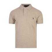 Slim Fit Polo Shirt Beige Katoen Ralph Lauren , Brown , Heren