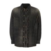 Stijlvol Zwart Denim Overhemd Y/Project , Black , Heren