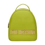 Fluorescerende groene synthetische rugzak Love Moschino , Green , Dame...