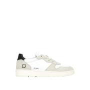 Witte leren sneakers met geperforeerde neus D.a.t.e. , Multicolor , He...