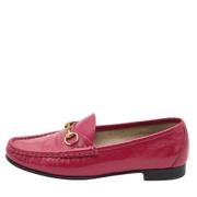 Pre-owned Leather flats Gucci Vintage , Pink , Dames