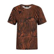 Zebra Print T-shirt van katoen Max Mara Weekend , Multicolor , Dames
