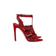 Pre-owned Suede sandals Alaïa Pre-owned , Red , Dames