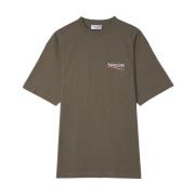 Geborduurd logo katoenen T-shirt - Groen Balenciaga , Green , Heren