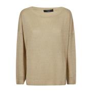 Zachte Linnen Beige Trui Max Mara Weekend , Beige , Dames