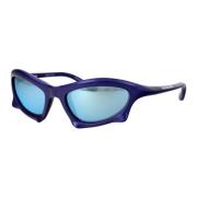 Stijlvolle zonnebril met Bb0229S ontwerp Balenciaga , Blue , Heren
