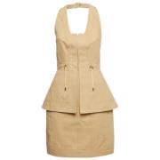 Pre-owned Canvas dresses Balmain Pre-owned , Beige , Dames