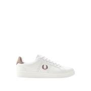 Geperforeerde Leren Tennissneakers Fred Perry , White , Heren