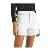 A-Line Shorts voor Vrouwen Pepe Jeans , White , Dames