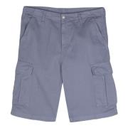 Bay Blue Garment Dyed Cargo Shorts Carhartt Wip , Gray , Heren