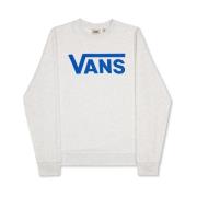 Wit Heather Drop V Crewneck Sweater Vans , Gray , Heren