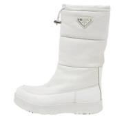 Pre-owned Leather boots Prada Vintage , White , Dames