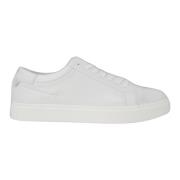 Sportieve Leren Sneakers voor Mannen Calvin Klein , White , Heren