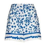 Witte en Blauwe Omega Shorts Iblues , Multicolor , Dames