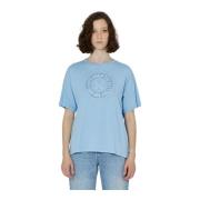 Geborduurd Logo Ronde Hals T-shirt John Richmond , Blue , Dames