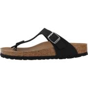 Nubuck Flip Flops voor Mannen Birkenstock , Black , Heren