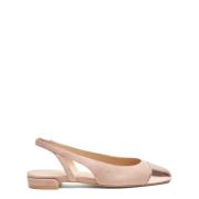 Contrast Teenkap Slingback Platte Stuart Weitzman , Pink , Dames