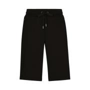 Logo-Plaque Jersey Shorts Dolce & Gabbana , Black , Heren