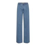 Lichtblauwe Denim Wijde Pijp Jeans Sofie Schnoor , Blue , Dames