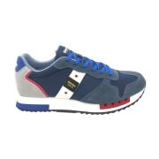 Blauwe Sneakers met Technische Inzetstukken Blauer , Multicolor , Here...