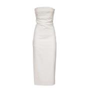 Lange jurk met borduurwerk Ermanno Scervino , White , Dames