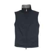 Blauwe Mouwloze Hoge Nek Gilet Kired , Blue , Heren