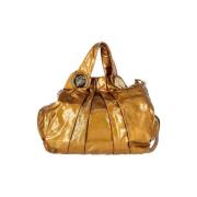 Pre-owned Leather handbags Gucci Vintage , Yellow , Dames