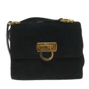 Pre-owned Suede shoulder-bags Salvatore Ferragamo Pre-owned , Black , ...