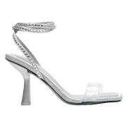 Dames Zilveren Sandalen met Hak en Strass Er00114303 Estro , Gray , Da...