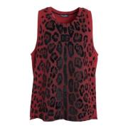 Leopard Print Tank Top Dolce & Gabbana , Multicolor , Heren
