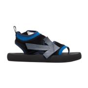 Neopreen en Suède Sandalen Off White , Blue , Dames