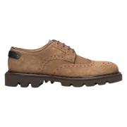 Heren Lichtbruine Suède Veterschoenen Brogues Er00113800 Estro , Brown...