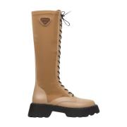 Dames Bruin & Beige Veterschoenen met Elastisch Bovenwerk Er00112084 E...