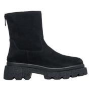 Zwarte Velours Enkellaarzen voor de Winter Er00113908 Estro , Black , ...