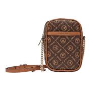 Logo Print Mini Tas Carlo Colucci , Brown , Dames