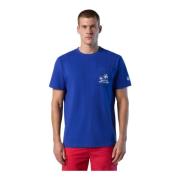 T-shirt met palmprint North Sails , Blue , Heren