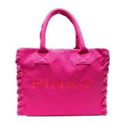 Canvas Strand Shopping Tas Fuchsia Pinko , Pink , Dames