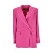 Klassieke jas, gemaakt in Italië Patrizia Pepe , Pink , Dames